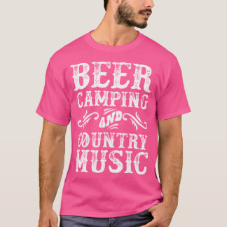 T-shirt Camping De Bières Et Musique De Campagne