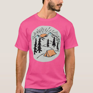 T-shirt Camping drôle rétro famille