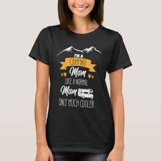 T-shirt camping en camping-car extérieur maman citations g