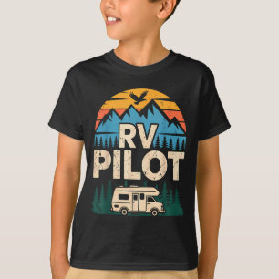 T-shirt Camping en camping-car road trip pilote de camping
