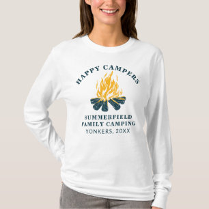 T-shirt Camping en famille Voyage à jumeler Happy Campers 