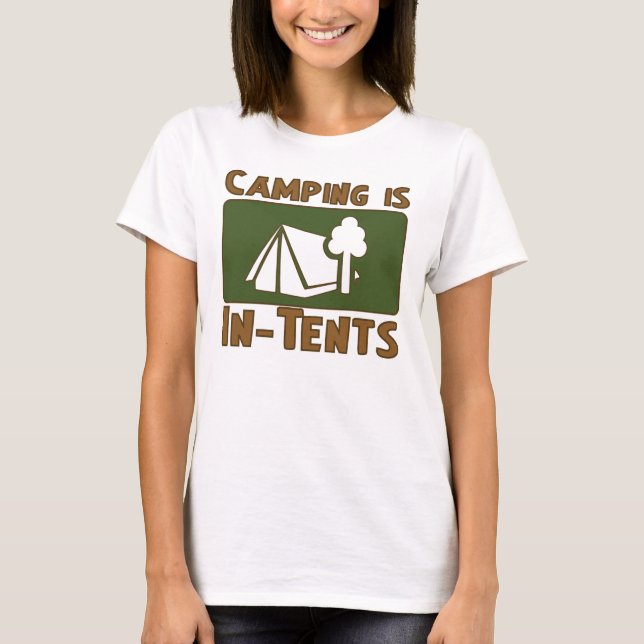T-shirt Camping en tente (Devant)