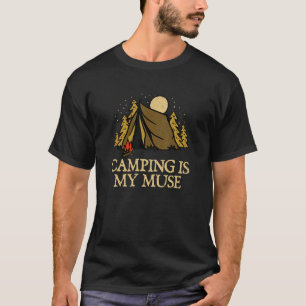 T-shirt Camping Est Ma Muse Camper Hobby Camp Pastime Trav