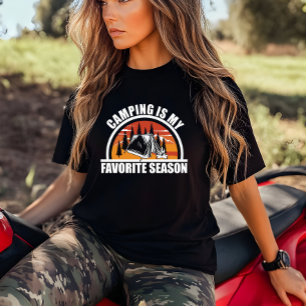 T-shirt Camping est ma saison préférée drôle slogan de cam