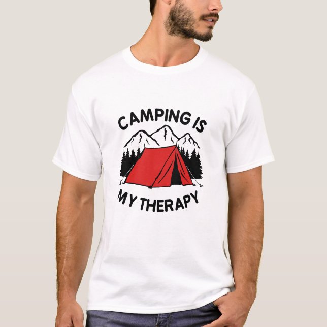 T-shirt Camping est ma thérapie (Devant)