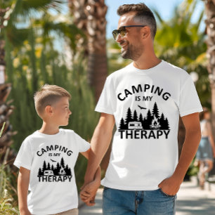 T-shirt Camping est ma thérapie drôle slogan de camper