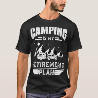 T-shirt Camping Est Mon Plan De Retraite Camping Été Vinta