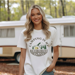 T-shirt camping est mon plan de retraite drôle camper