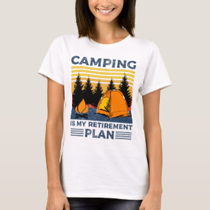 T-shirt Camping est mon plan de retraite Drôle camping Cad