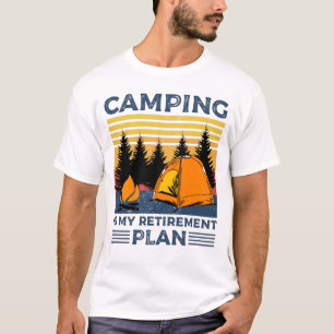 T-shirt Camping est mon plan de retraite Drôle camping Cad