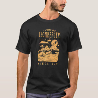 T-shirt Camping Et Leonberger Kinda Jour Chien Lion