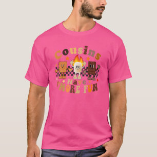T-shirt Camping Famille Rétro Pour Enfants Cousins A S'Plu