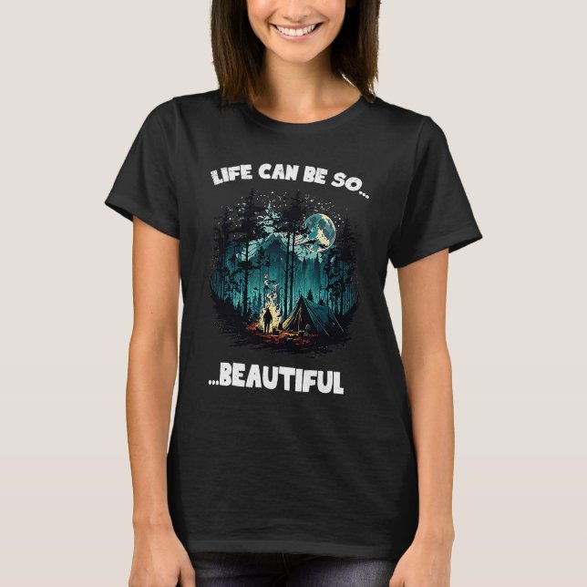 T-shirt Camping Forest World Explore Backpacker Nature Ten (Devant)