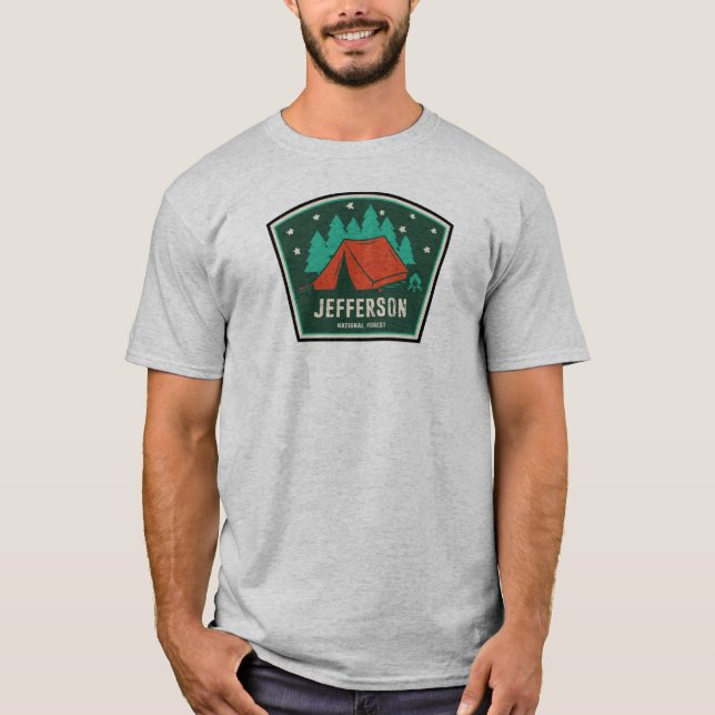 T-shirt Camping forestier national Jefferson (Devant)