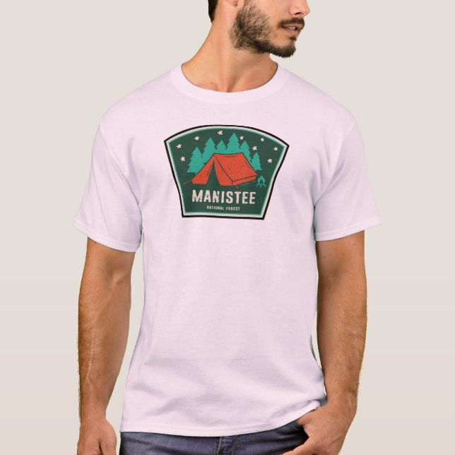 T-shirt Camping forestier national Manistee (Devant)