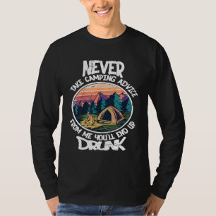 T-shirt Camping Funny Beer Camper Ne Jamais Prendre Campin