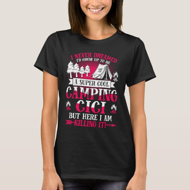 T-shirt Camping Gigi Supper Cool Gigi Summer Holiday (Devant)