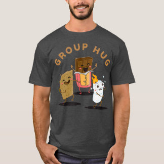 T-shirt Camping Groupe Hug Smores Marshmallow et drôle