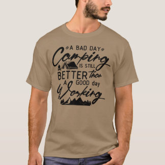 T-shirt camping he is the best retro
