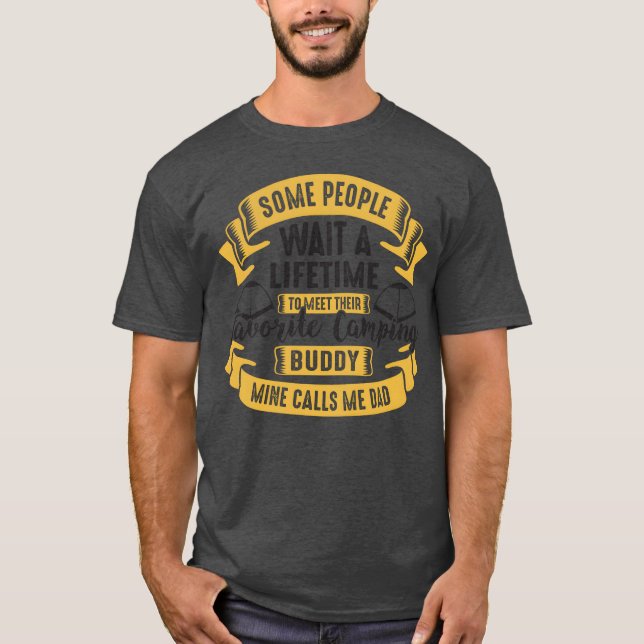 T-shirt Camping Hiking vintage (Devant)