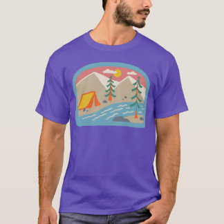 T-shirt Camping hippie famille 80s