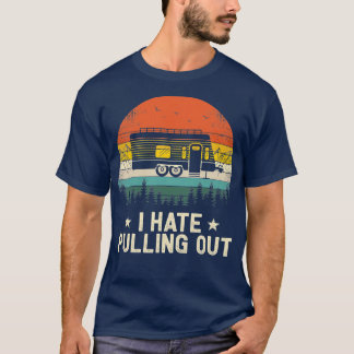 T-shirt Camping Je Déteste Sortir Camper Vintage Voyage T