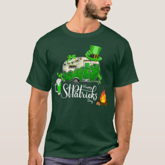T-shirt Camping Jour de la Saint Patrick de bière Shamrock