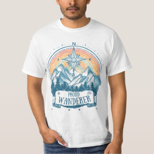 T-shirt Camping LGBTQ Fier Randonnée – Boussole Arc-en-Cie