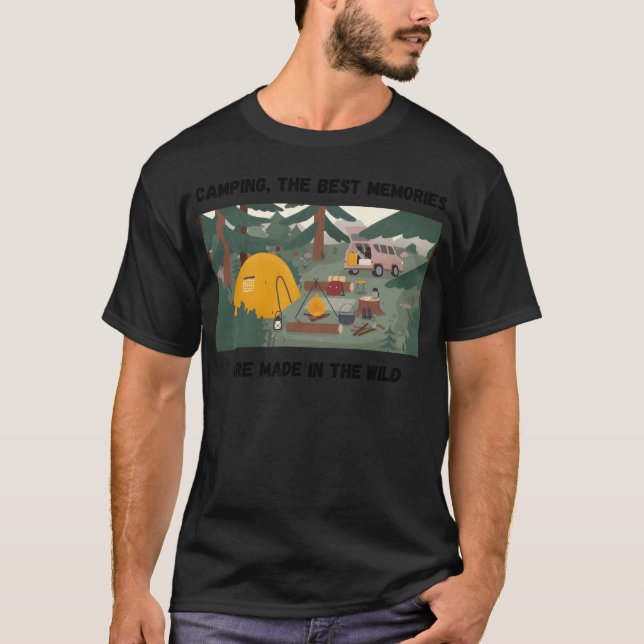 T-shirt Camping lifestyle tent funny (Devant)