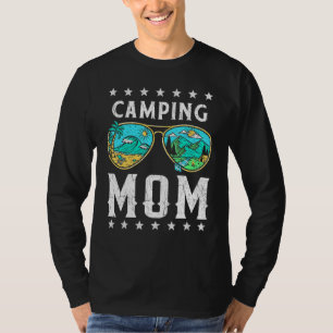 T-shirt Camping Maman Retro Graphic extérieur Tee Happy Ca