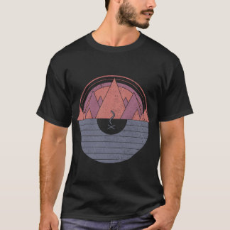 T-shirt Camping Minimal Montagnes Scout Camper Outr fille
