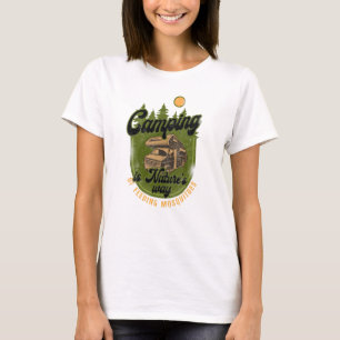 T-shirt Camping Natures Comment nourrir les moustiques Mot