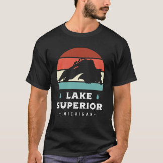 T-shirt Camping Parc national du lac Supérieur Michigan Ré