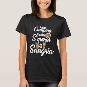 T-shirt Camping pour adultes égale Smores Sangria Drôle