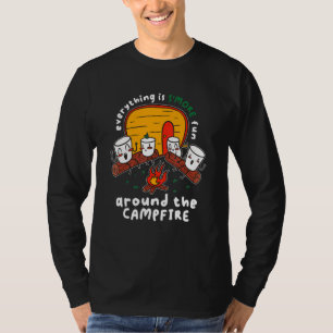 T-shirt Camping Pun Plus Amusant Autour Du Marshmal Du Feu
