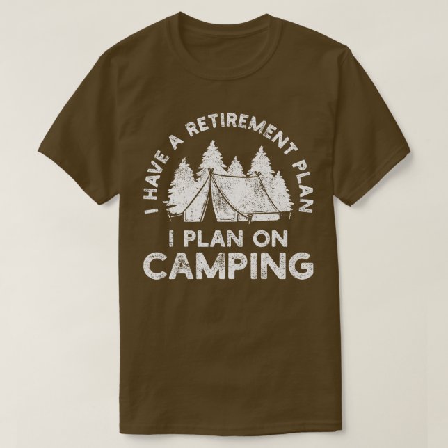 T-shirt Camping Randonnée Scouting Retraite (Design devant)