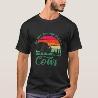 T-shirt Camping Rétro Bisons Ne Caressez Pas Les Vaches Du