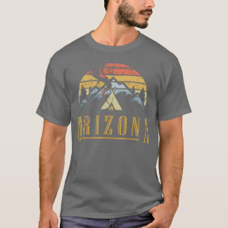 T-shirt Camping Rétro Feu de Camp Montagnes de l'Arizona V