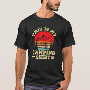 T-shirt Camping Retro Tente De Camping Voici Mon Camping