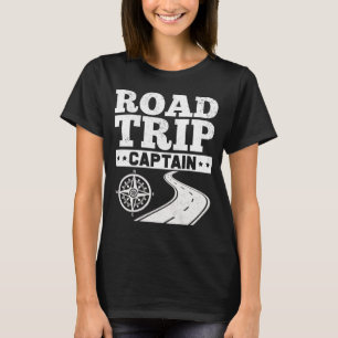 T-shirt Camping Road Chef de voyage Funny Travel Squad