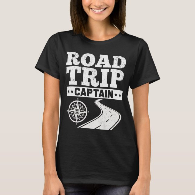 T-shirt Camping Road Chef de voyage Funny Travel Squad (Devant)
