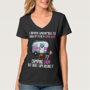 T-shirt Camping Rv Travel Trailer Pour Femmes