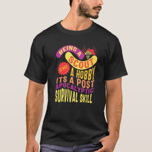 T-shirt Camping Scouting N'Est Pas Un Hobby Tente Skull Su