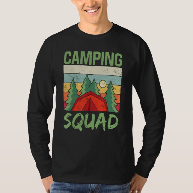 T-shirt Camping Squad Camp Campfire Camper Campsite (Devant)