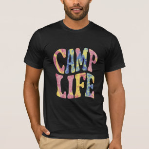T-shirt Camping Summer Girls Camp Life Cravate-Die Retro