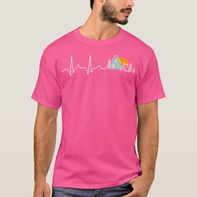 T-shirt Camping Tente Emplacements Natur Paysage Coeur Fré (Devant)