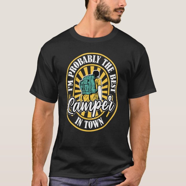 T-shirt Camping Tenting Humoristique Camping Terrain de ca (Devant)