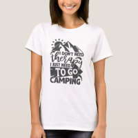 Camping Thérapie Funny Camper Citation Typographie