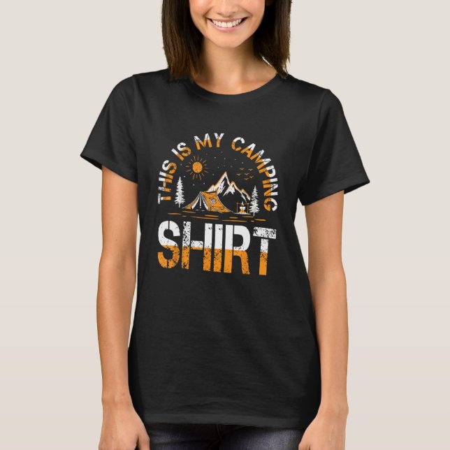 T-shirt Camping Trailer Camper Van Mobile Home Caravan Mot (Devant)
