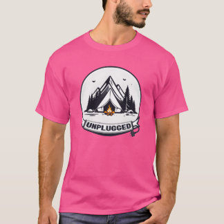 T-shirt Camping Unplugged famille